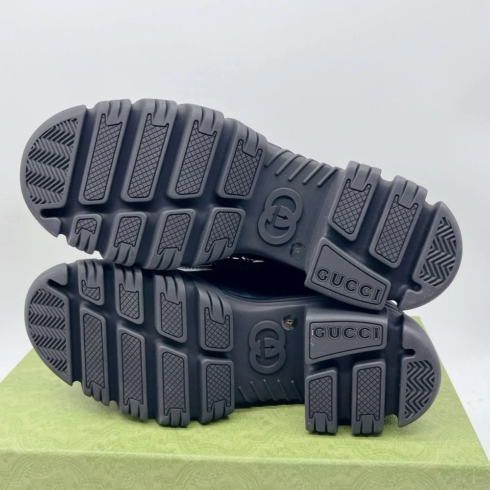 GUCCI Horsebit Creeper Loafers Platform Black Sylke Leather Women's EU 41 - Picture 12 of 16